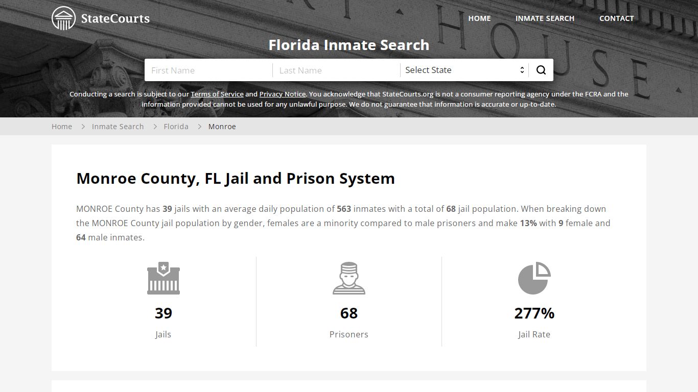 Monroe County, FL Inmate Search - StateCourts